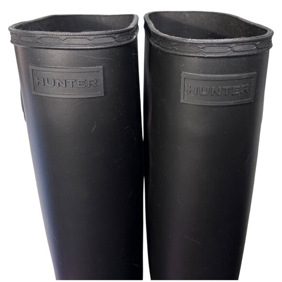 Hunter Original Refined Black Tall Rain Boots Women’s 9 | Waterproof New - Picture 6 of 16